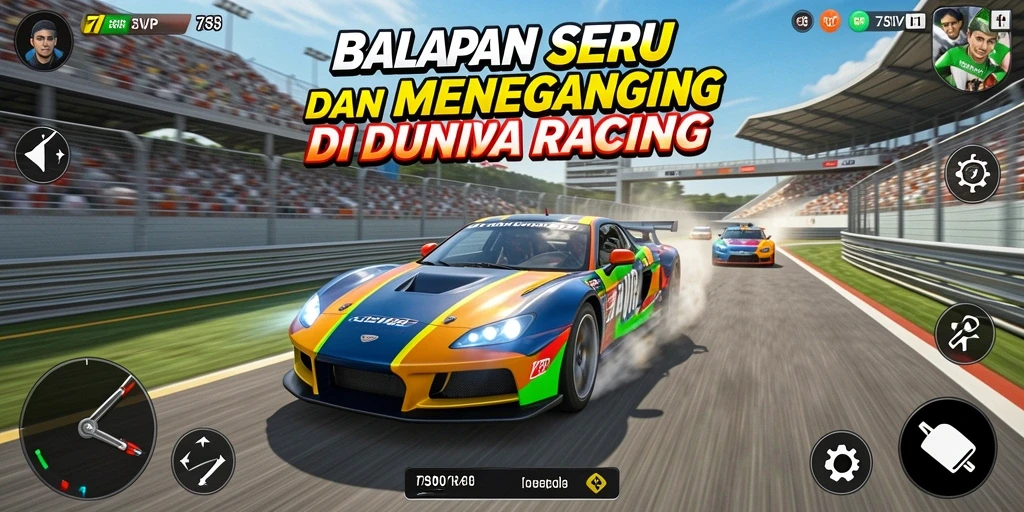 Tampilan gameplay balapan yang mendebarkan di 7SVIP.