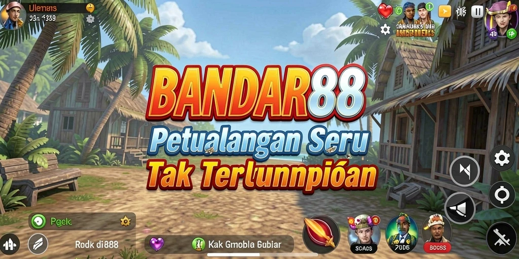 Screenshot menunjukkan momen petualangan intens dalam BANDAR88.