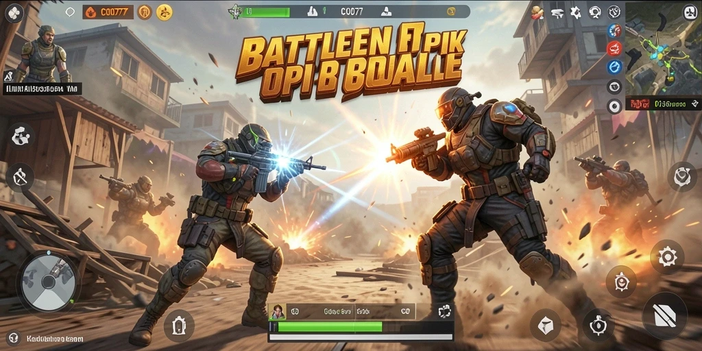 Gambaran gameplay seru dalam arena Battle Royale C0077.