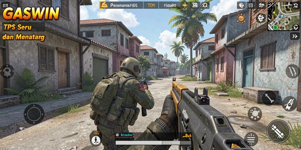 Tampilan gameplay seru dari GASWIN dengan aksi mendebarkan.