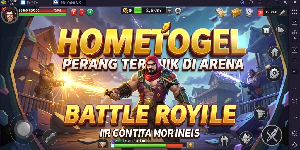 Tampilan gameplay seru dalam pertempuran <strong>HOMETOGEL</strong> yang menegangkan.