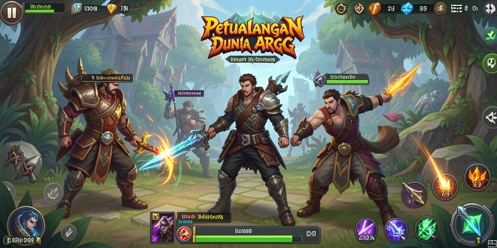 Tangkapan layar menunjukkan aksi seru dalam gameplay ARPG ID098.
