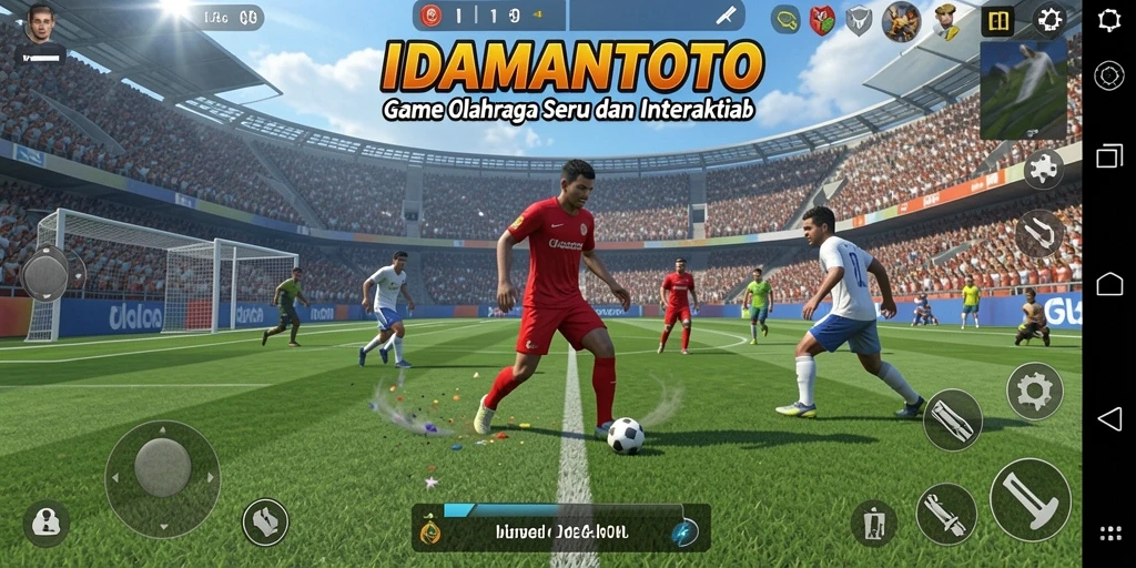 Screenshot utama IDAMANTOTO menampilkan aksi seru dalam olahraga.