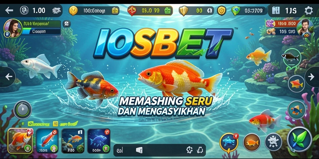 Screenshot bermain IOSBET dengan grafis memukau dan beragam ikan.