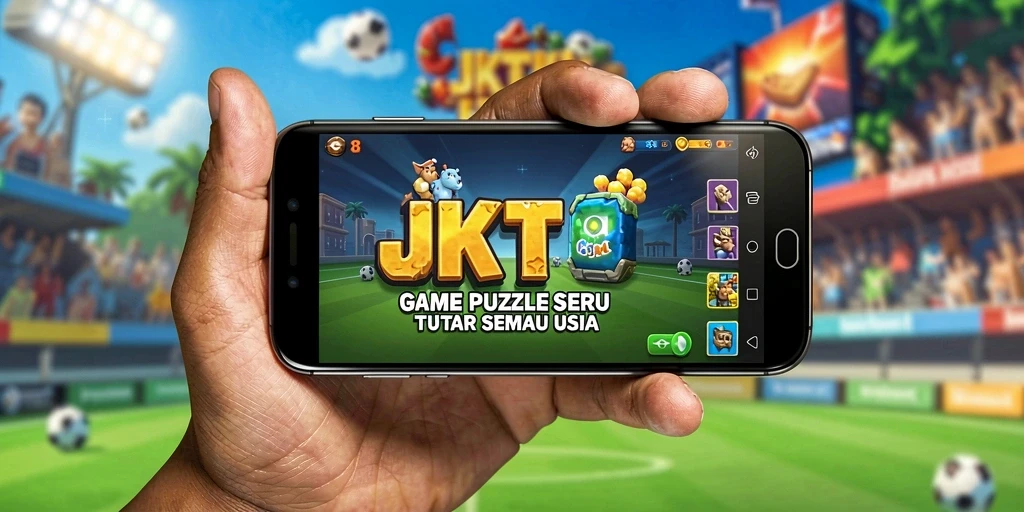 Tampilan gameplay puzzle yang menantang dan menyenangkan di JKT8.