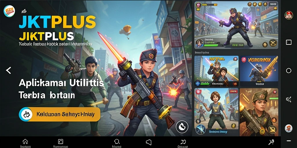 Tampilan antarmuka JKTPLUS yang bersih dan mudah digunakan.