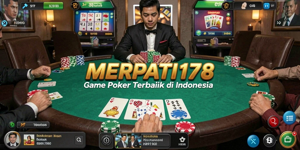 Tampilan gameplay poker yang mendebarkan di MERPATI178.