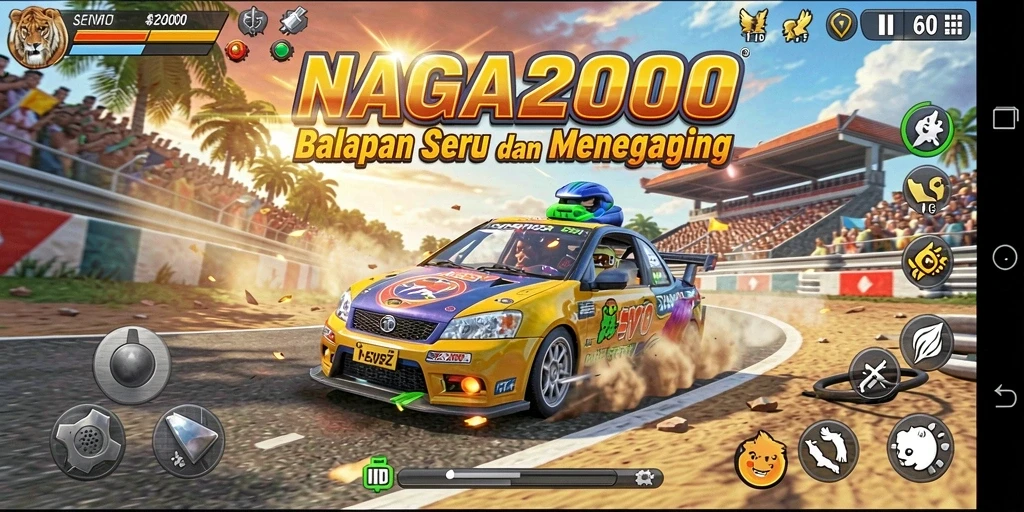 Tampilan gameplay seru dan menegangkan di NAGA2000.