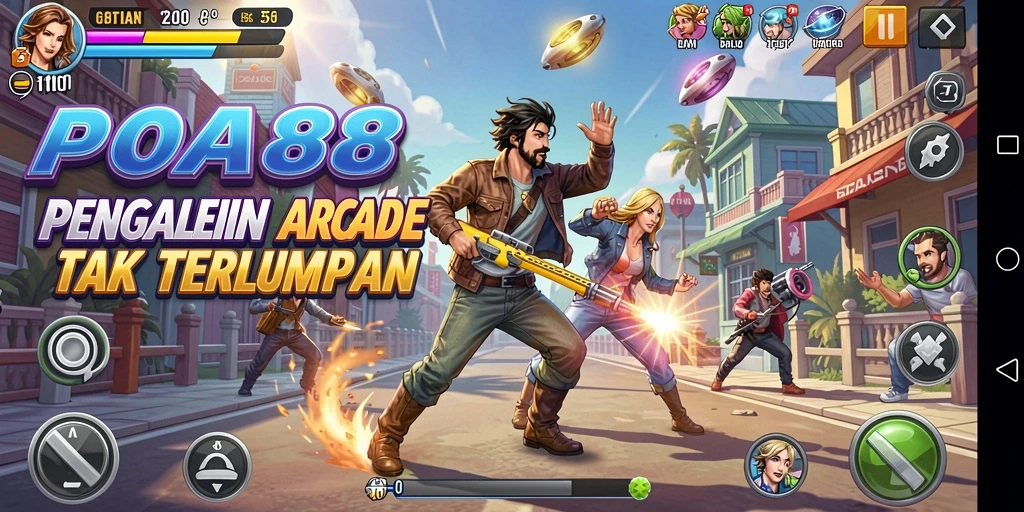 Tampilan gameplay seru dan menantang dari POA88 di layar.