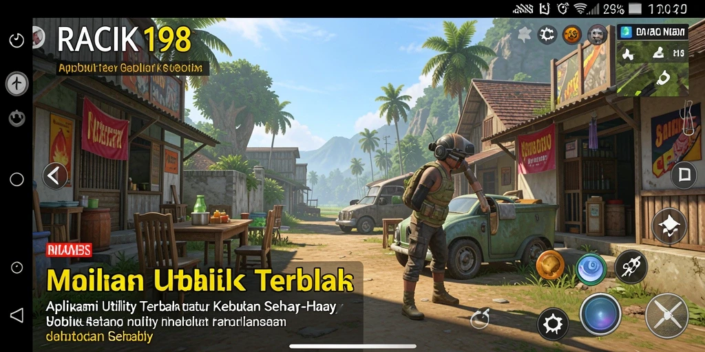 Screenshot utama dari RACIK198 dengan tampilan antarmuka aplikasi Utility.