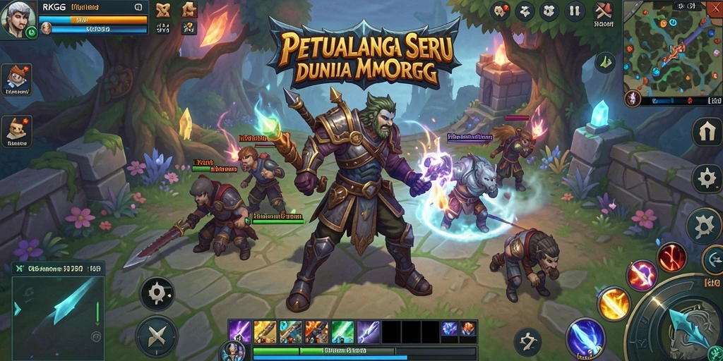 Tangkapan layar gameplay RKGG yang menampilkan aksi seru dalam dunia MMORPG.