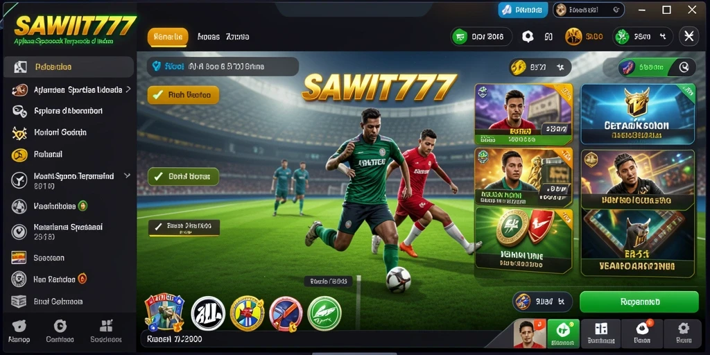 Tampilan menyenangkan dan interaktif dari <strong>SAWIT777</strong> dalam taruhan olahraga.