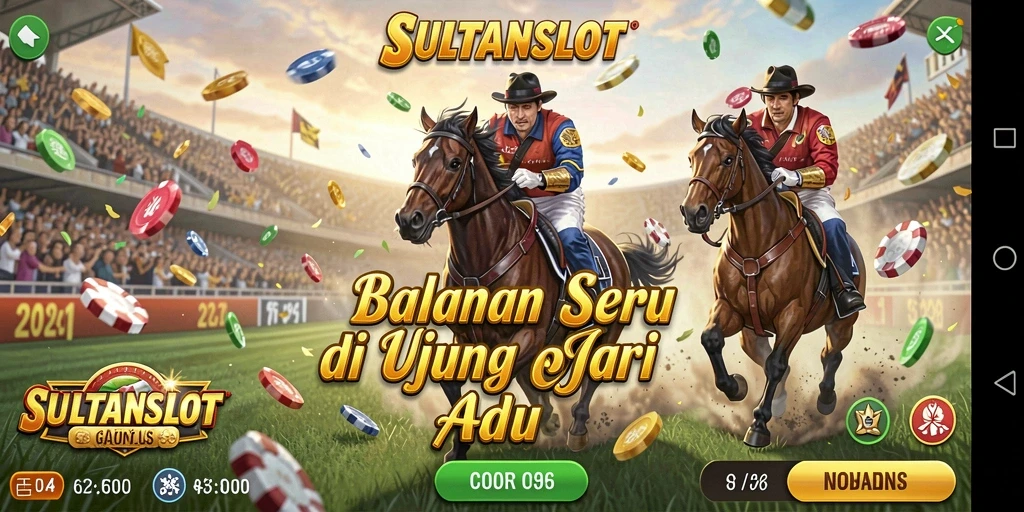 Gameplay balapan SULTANSLOT yang seru dan penuh aksi.
