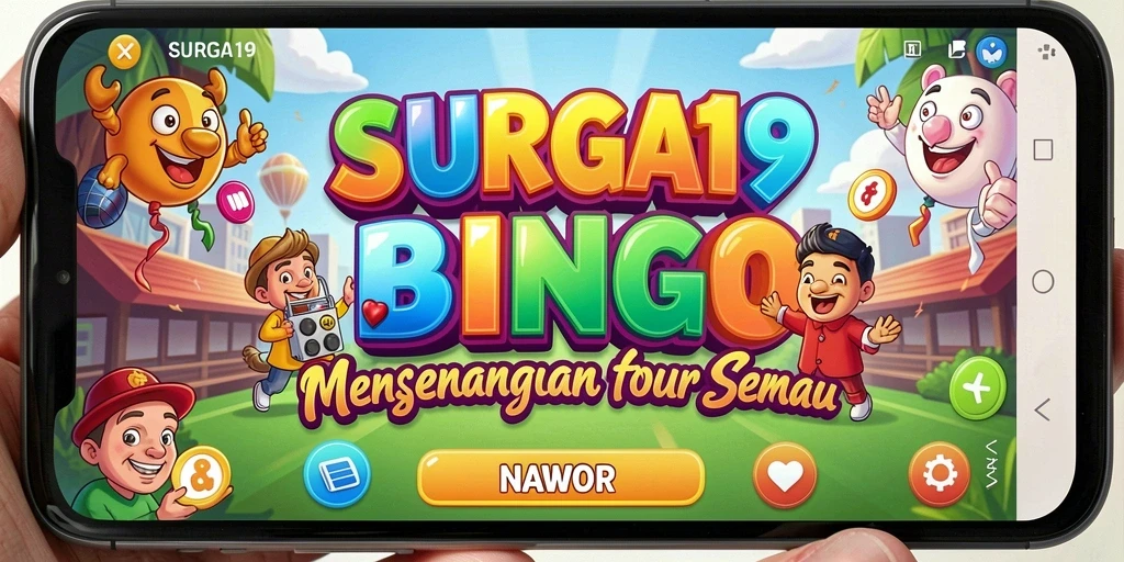 Tampilan gameplay Bingo yang seru dan penuh warna di SURGA19.